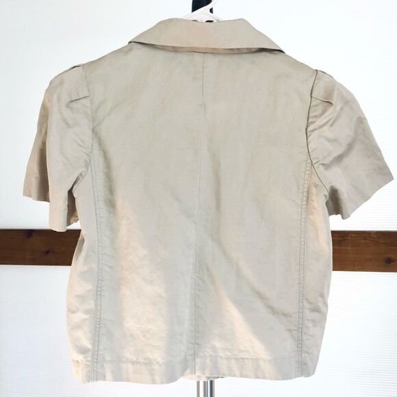 BANANA REPUBLIC FACTORY Cotton/Linen Short Sleeve Lightweight Blazer/‎ Sz S - Picture 4 of 6